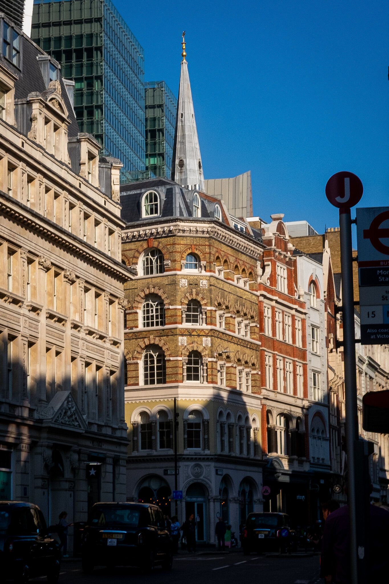 London Architektur im Sonnenuntergang